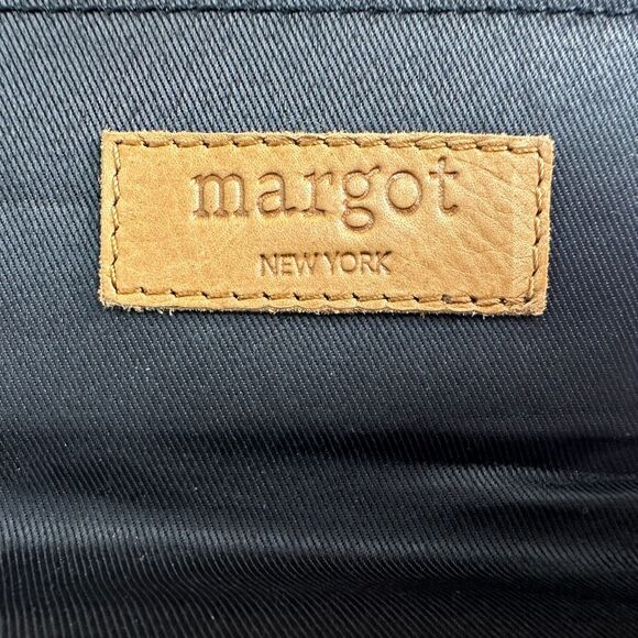 Margot Brown Leather Embossed Woven Zipper Wallet - Picture 3 of 5